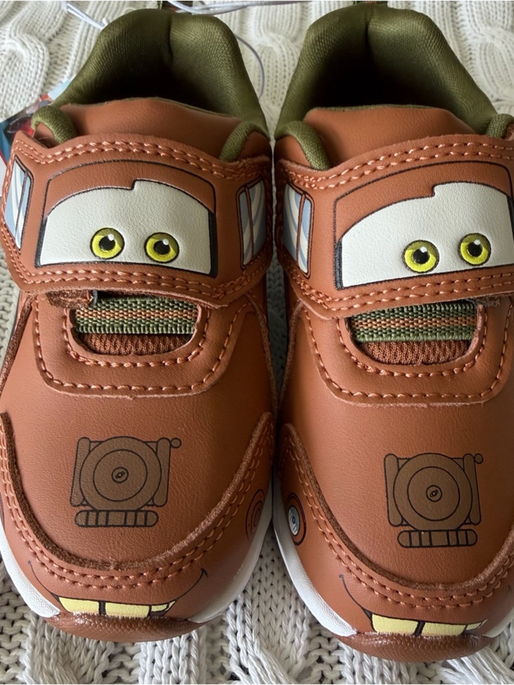 Disney Pixar Cars Tow Mater Sneakers 7 Toddler Boys Shoes Kachow 95 Race Ready - Picture 3 of 9